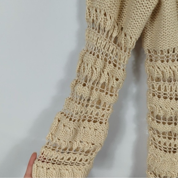 Sundance Cloudscape Cardigan Tan Beige Button Front Open Knit Size Medium - Picture 5 of 6